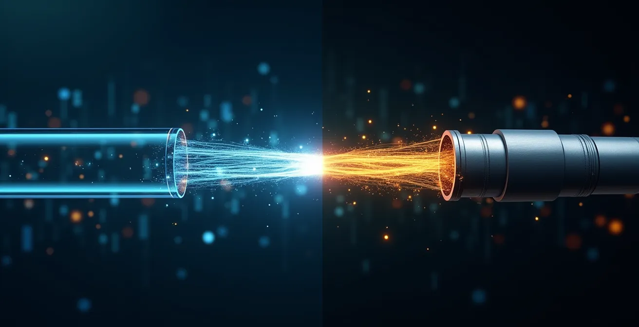 Comparación visual de protocolos VPN mostrando velocidad y seguridad