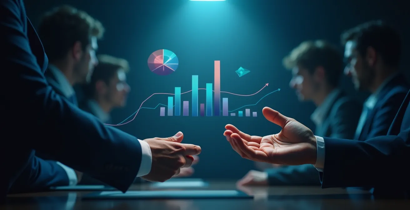 Comparación lado a lado de gráficos efectivos vs confusos para presentaciones