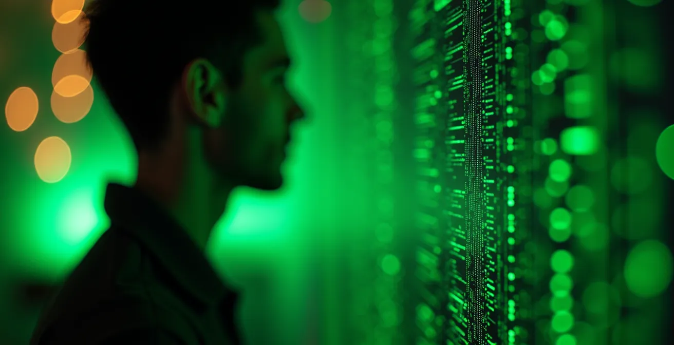 Vista macro de pantalla mostrando gráfico de contribuciones con detalle de código de calidad