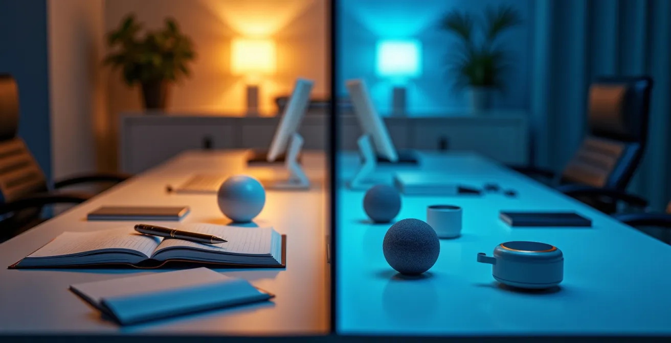 Red doméstica segmentada mostrando la separación entre dispositivos IoT y equipos de trabajo